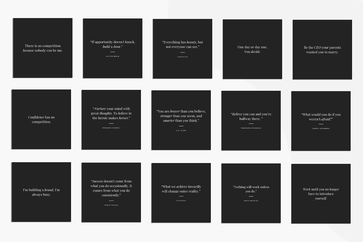 50 Motivational Social Media Quotes, a Social Media Template by Joricreatives (Photo 3 of 4)