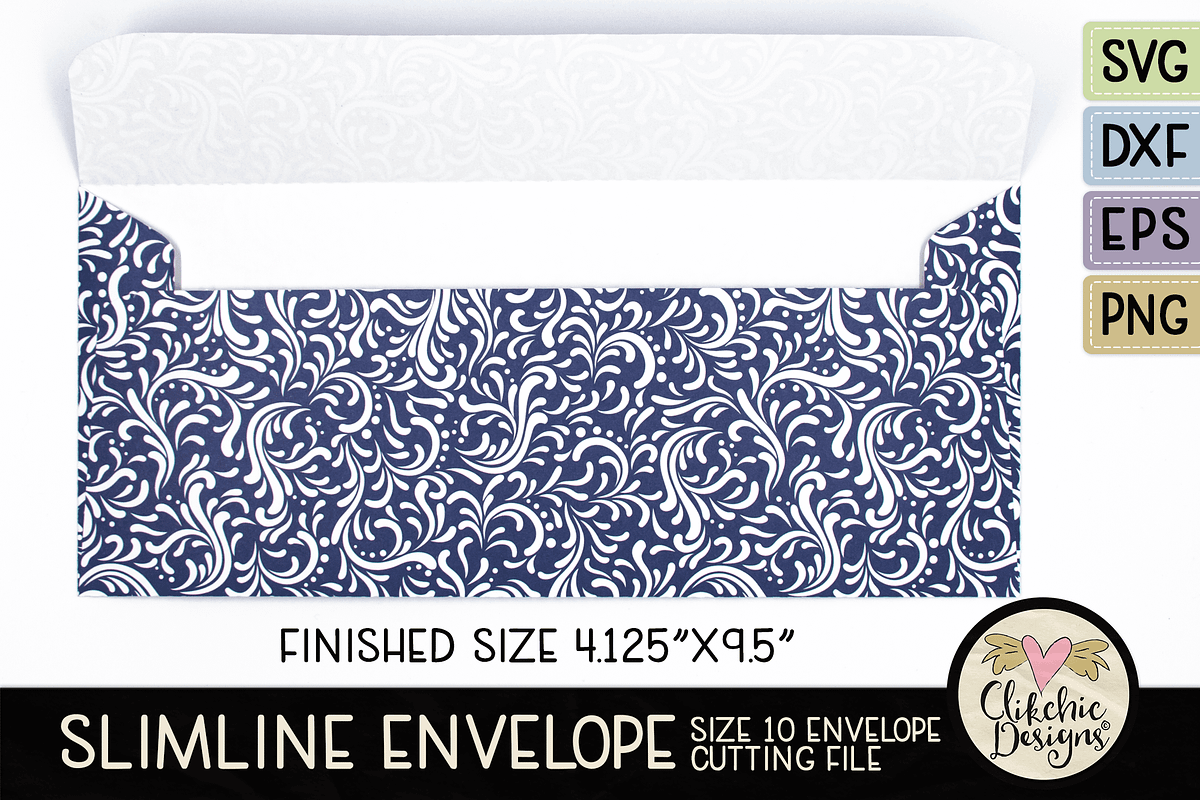 Slimline Size 10 Envelope SVG, an Invitation Template by Clikchic Designs (Photo 4 of 4)