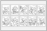 Koala Daily Activities Coloring Book, an Animal Illustration by Lamia Emad (Thumbnail 3 of 5)
