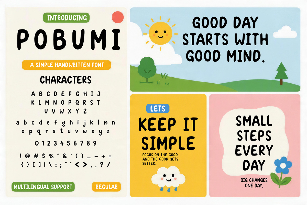 POBUMI, a Handwritten Font by Pitchlook.Studio (Photo 1 of 4)