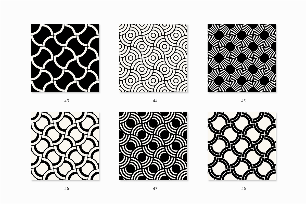 Concentric Seamless Patterns Bundle, a Pattern Graphic by Curly_Pat (Photo 11 of 15)