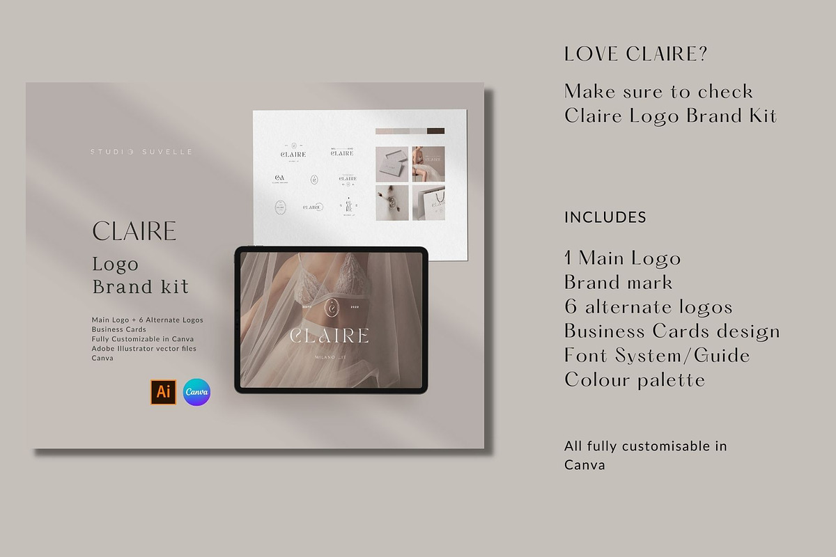 CLAIRE Elegant Templates IG Canva, a Social Media Template by Studio Suvelle (Photo 7 of 7)
