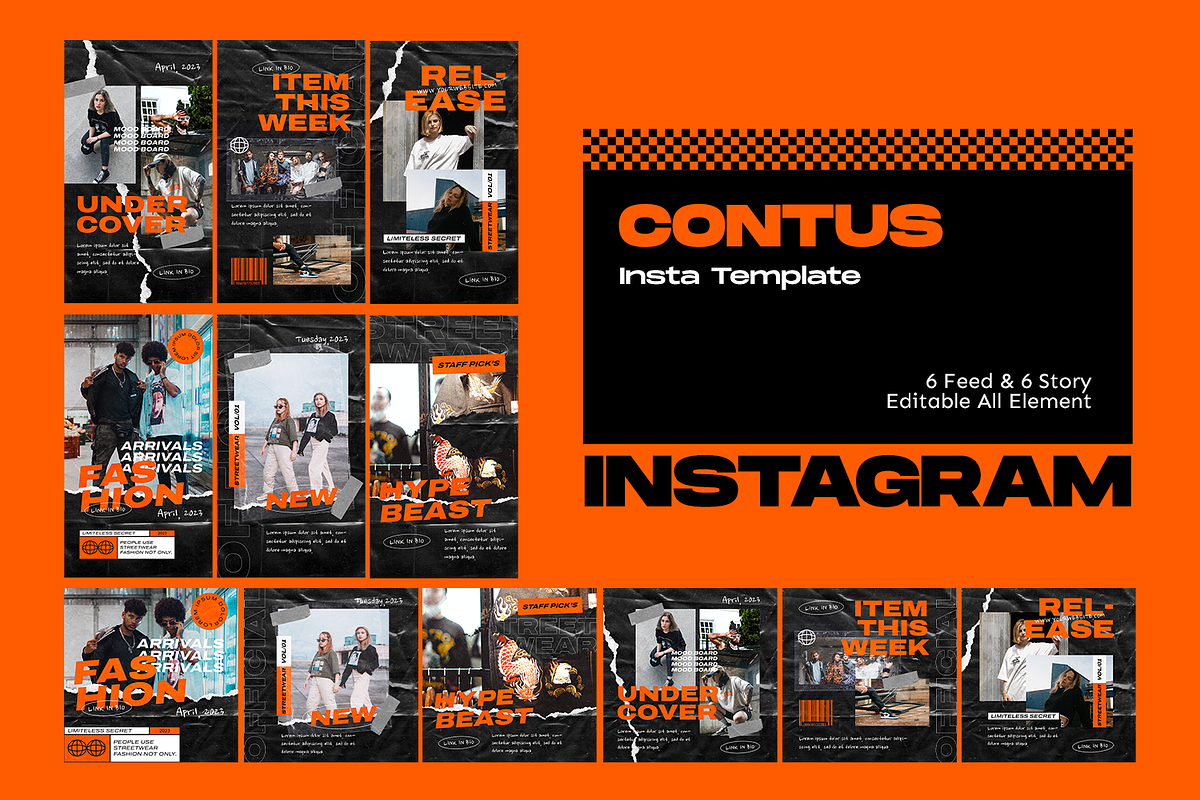 Contus Hypebeast Instagram Template, a Social Media Template by Shinra Labs (Photo 5 of 5)