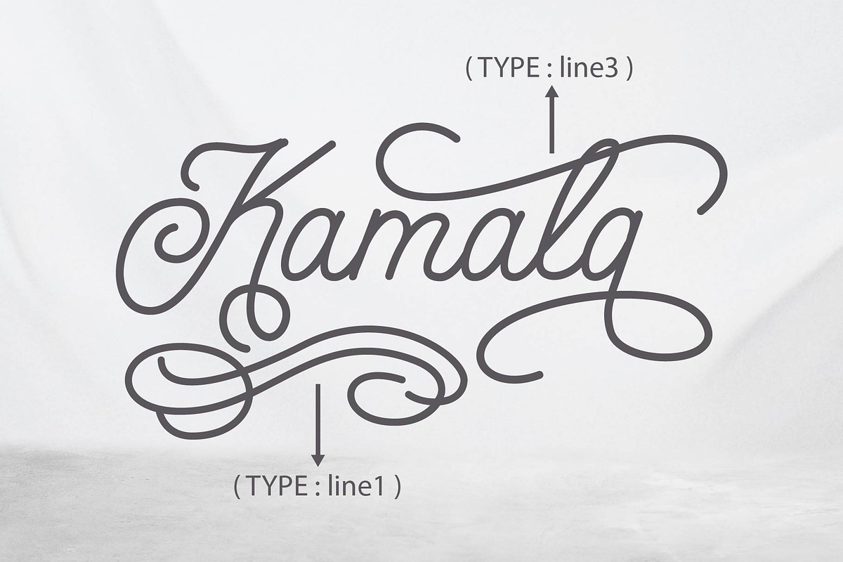 Kamala - Script Font, a Script Font by Densu Creative (Photo 9 of 9)