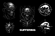 Darkness Monochrome Textures, an Object Graphic by SergeyBitos (Thumbnail 4 of 12)