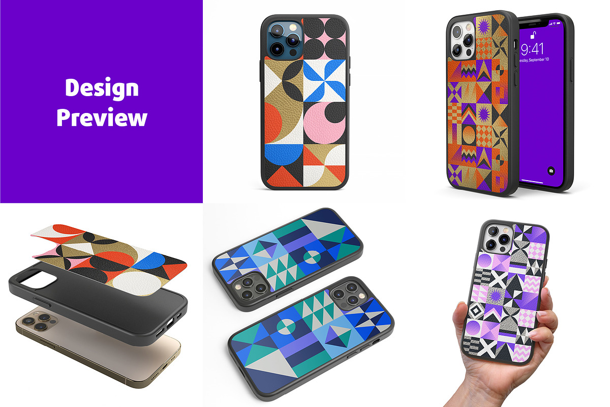 Phone 12 Pro Rubber Case Mock-up, an iPhone Mockup by Colatudo Store (Photo 3 of 8)