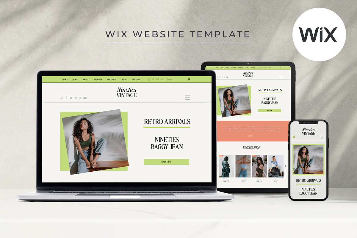 Retro Wix Website Template, a Wix Template by Studio Luxe Creative (Photo 2 of 12)