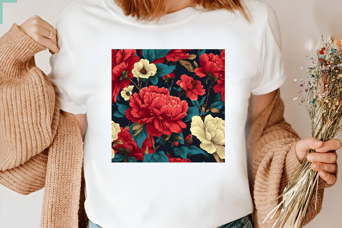 Oversized Floral Seamless Patterns, a Pattern Graphic by SVGArt (Photo 8 of 9)