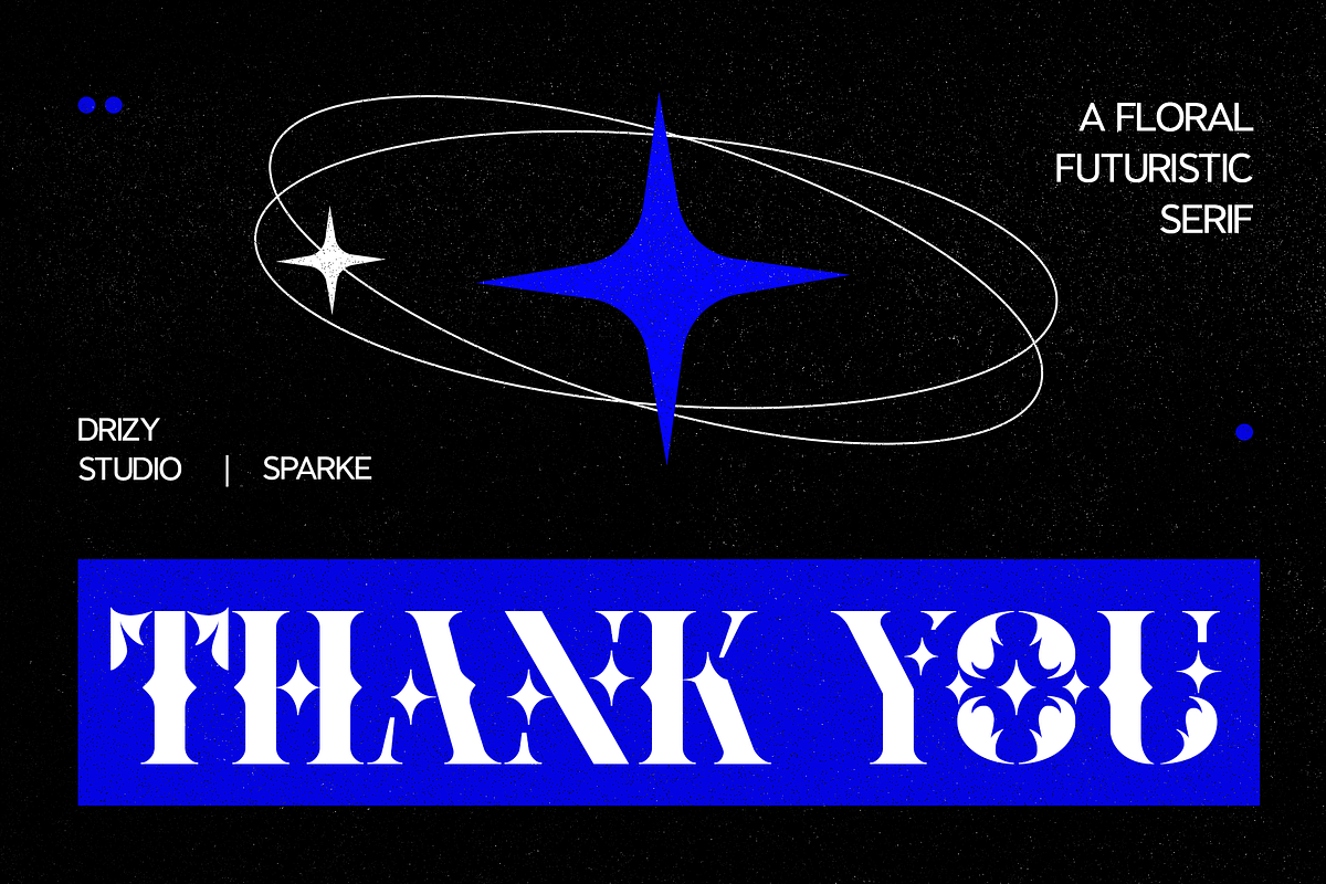Sparke - Floral Futuristic Serif, a Serif Font by Drizy (Photo 8 of 8)