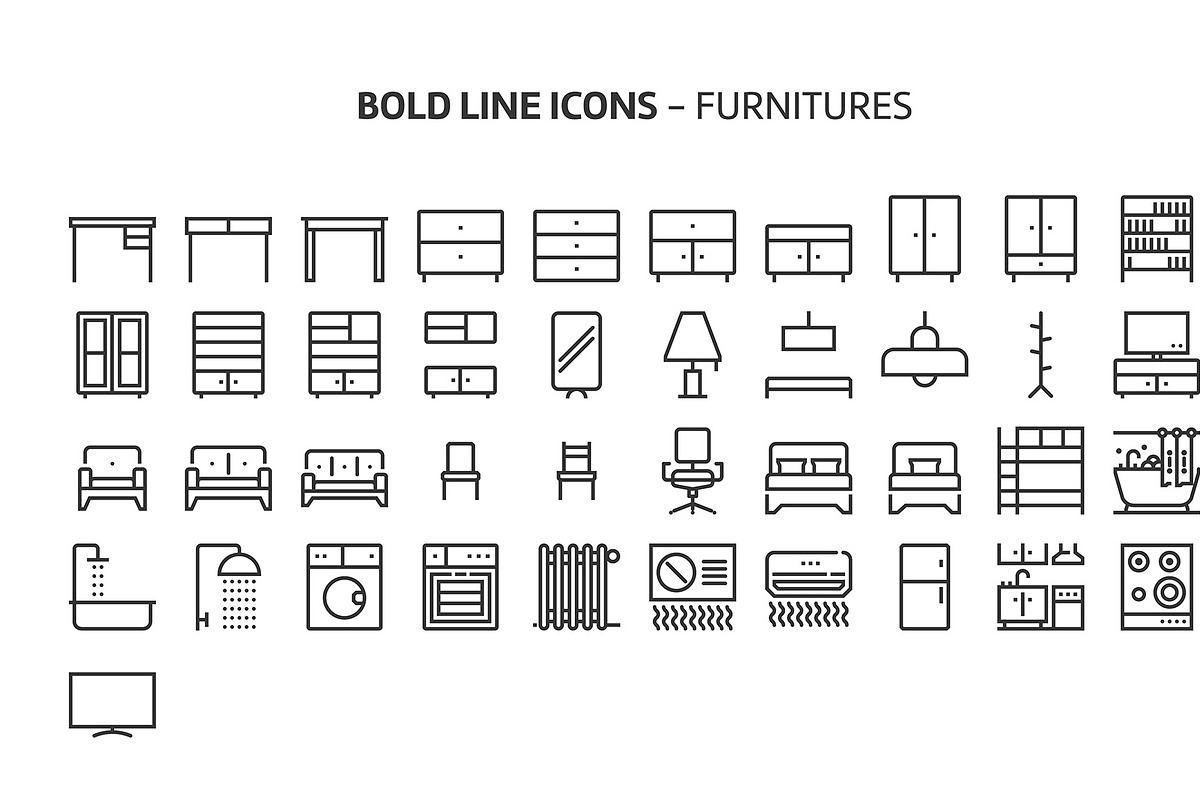 Bold Line Icons, an Outline Icon by Howcolour (Photo 136 of 151)