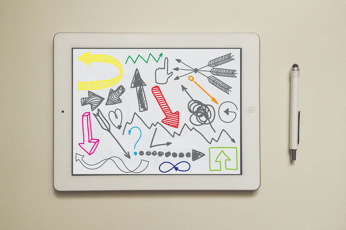 100 Hand Drawn Arrows, an Object Graphic by Julia Dreams (Photo 4 of 4)