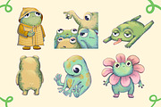 Cute Frogs, an Animal Illustration by kaplaniha (Thumbnail 2 of 5)