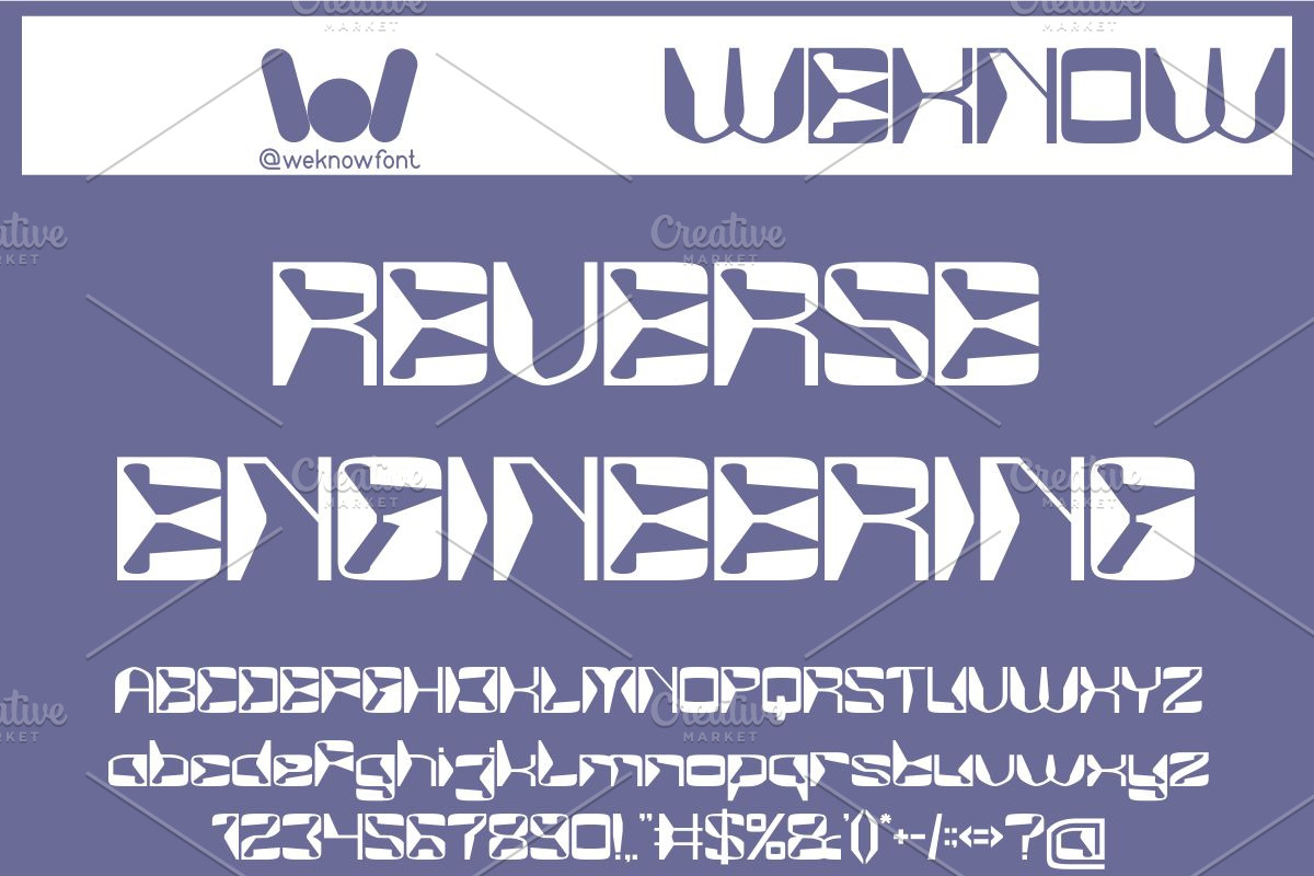 MirrorTech font, a Font by weknow (Photo 3 of 8)