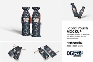 Minimalist Fabric Pouch Bag Mockup, an Advertising Mockup by bimockup