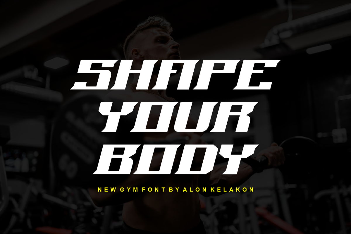 Gym Sports Italic Font, a Serif Font by alon kelakon (Photo 2 of 5)
