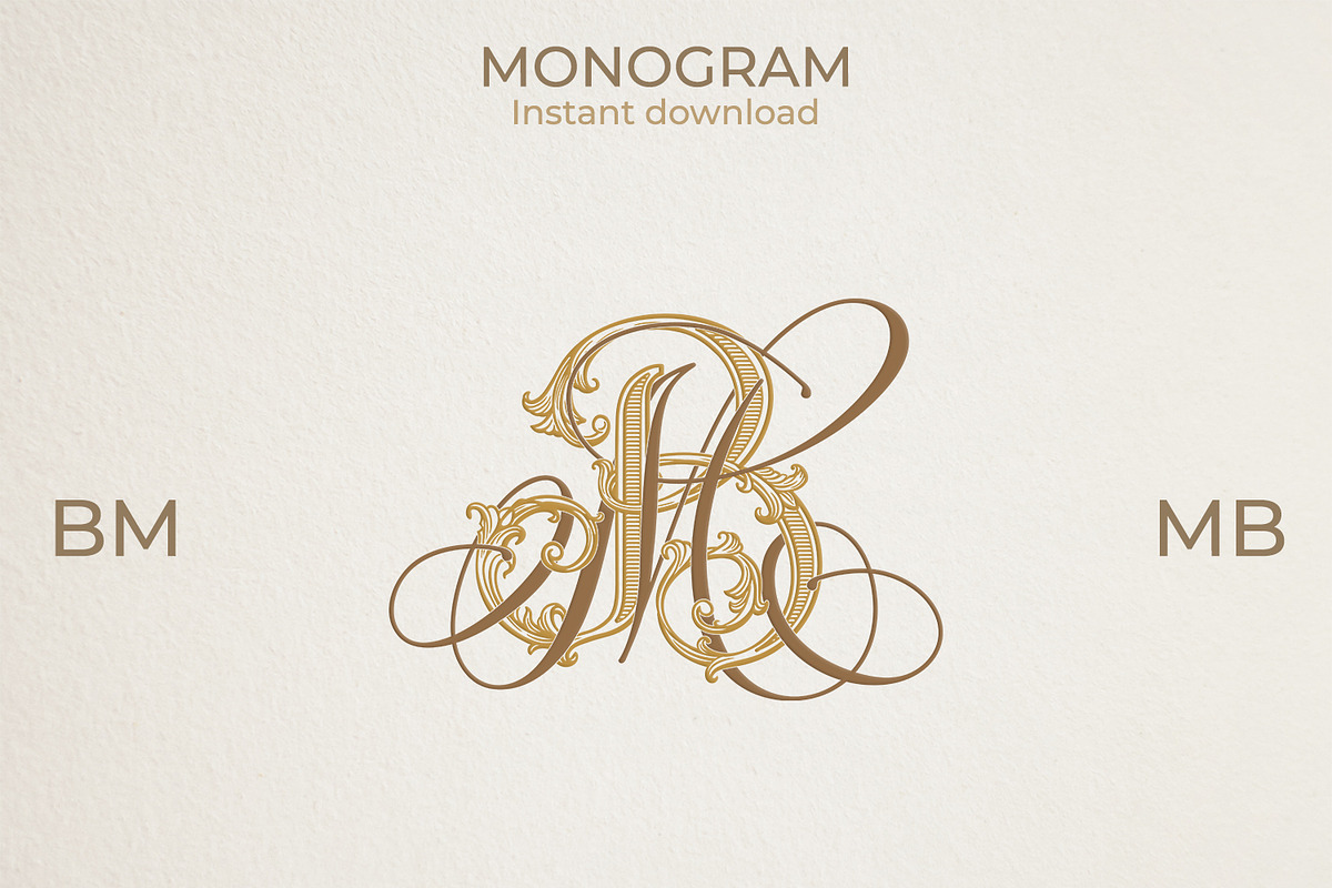 MB BM Wedding Monogram Logo, a Branding & Logo Template by LogoAV (Photo 6 of 6)