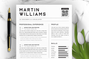 Clean Resume / CV Template With Word