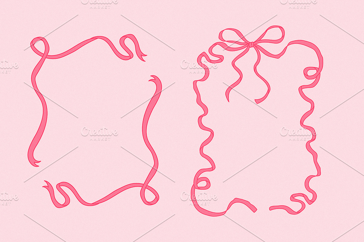 Bows & Frames Hand Drawn Collection, an Object Graphic by Kokoshka (Photo 11 of 13)