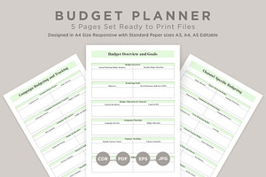 Budget Planner Pages Set V-17