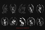 10 Bundle Dark Art Cat Wing Kitten, an Illustration by Morspective (Thumbnail 6 of 7)