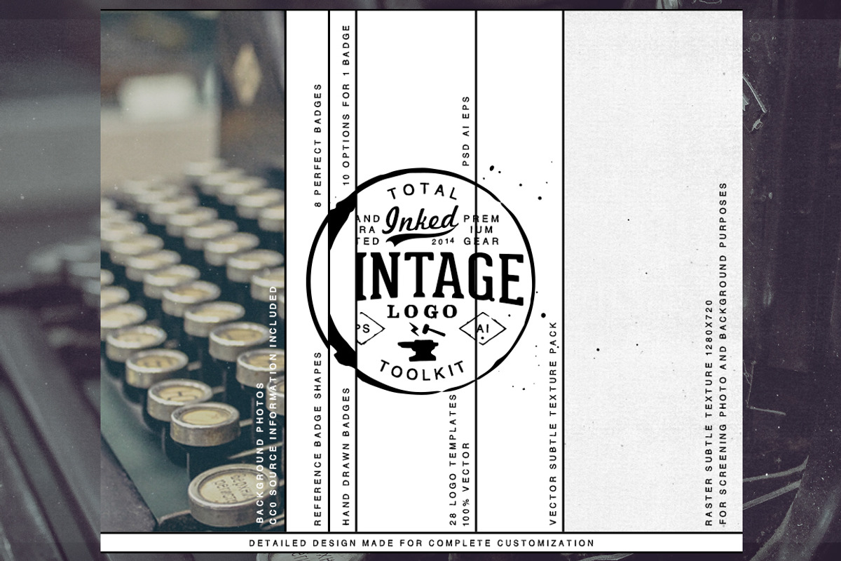 Total Inked Vintage Logo Toolkit, a Branding & Logo Template by Yusof Mining (Photo 5 of 5)