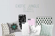 Interior Exotic Jungle Set. Bundle, an Animal Illustration by Sam Beeston (Thumbnail 1 of 5)