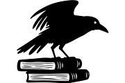 Raven on Books SVG Bundle, an Object Graphic by Designer_Momina (Thumbnail 6 of 19)