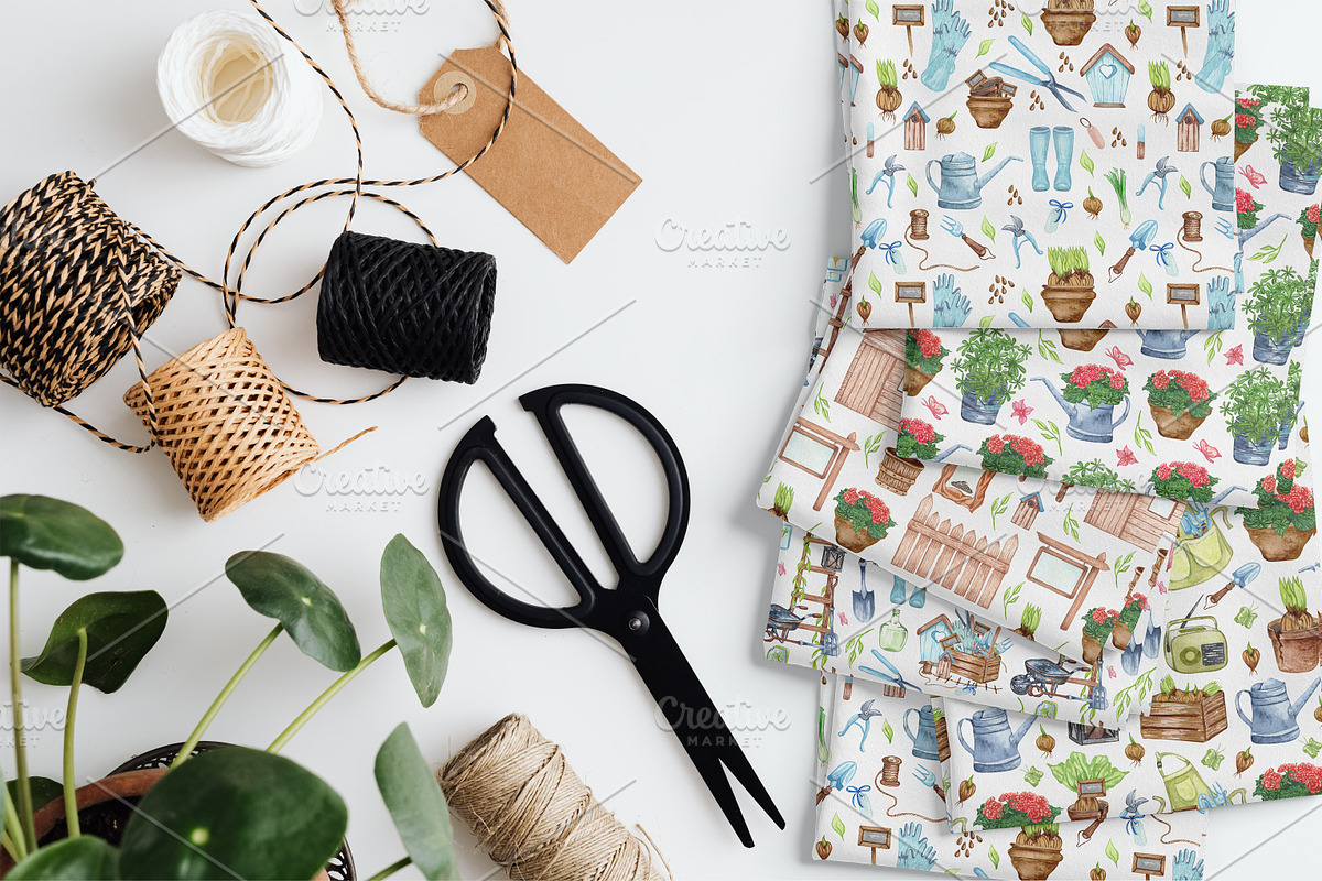 Gardening Watercolor Set, a Seasonal Illustration by BarvArt (Photo 11 of 14)