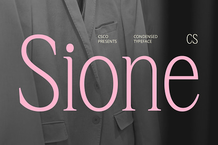 CS Sione – Condensed Font, a Serif Font by Craft Supply Co.