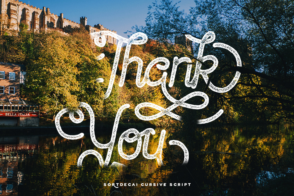 Sortdecai Cursive Script and Bonus, a Script Font by Swistblnk Std. (Photo 5 of 5)