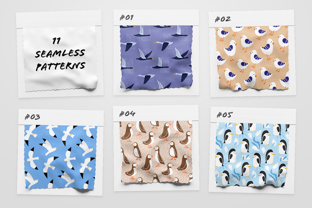 Abstract Birds Seamless Patterns, a Pattern Graphic by Kotulska (Photo 9 of 11)