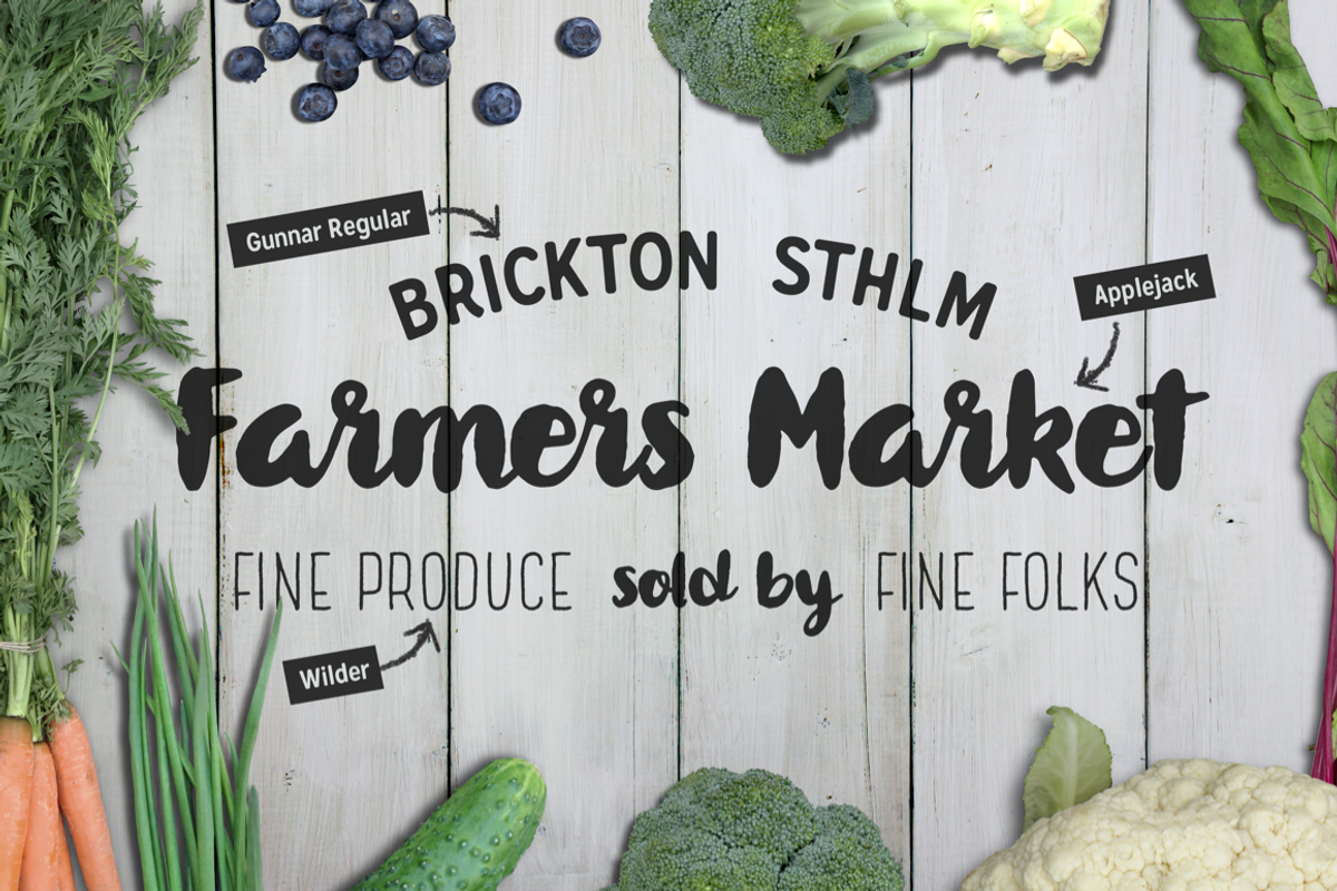 Applejack - A brush font trio preview 6