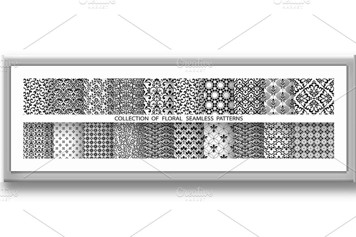 Geometric floral set of patterns., a Pattern Graphic by RODINA (Photo 3 of 3)