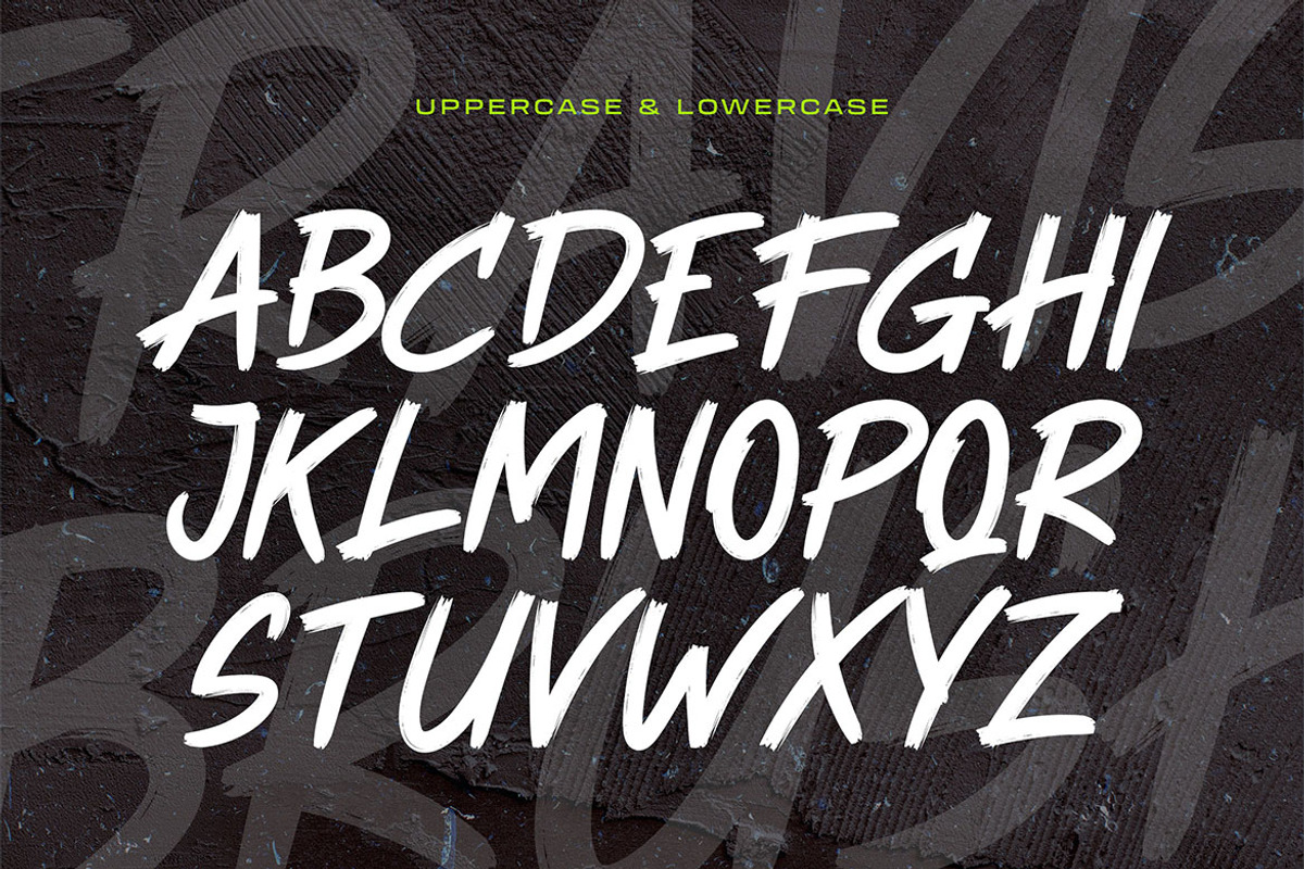 Travis Brush Font, a Handwritten Font by Morisco (Photo 3 of 6)