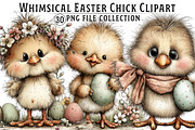 Whimsical Easter Chick Clipart, an Illustration by Dream Creation (Thumbnail 1 of 6)