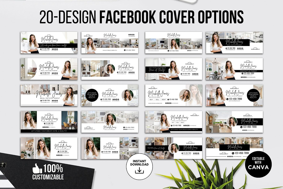 Facebook Cover Real Estate Banners, a Social Media Template by CreativeVinesStore (Photo 2 of 7)