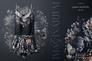 Dark Floral Luxury Wallpaper, a Wallpaper Graphic by paper aesthetic (Thumbnail 4 of 9)