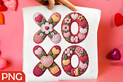 Cute Faux Crochet XOXO Valentine PNG, an Illustration by RobertsArt (Thumbnail 3 of 4)