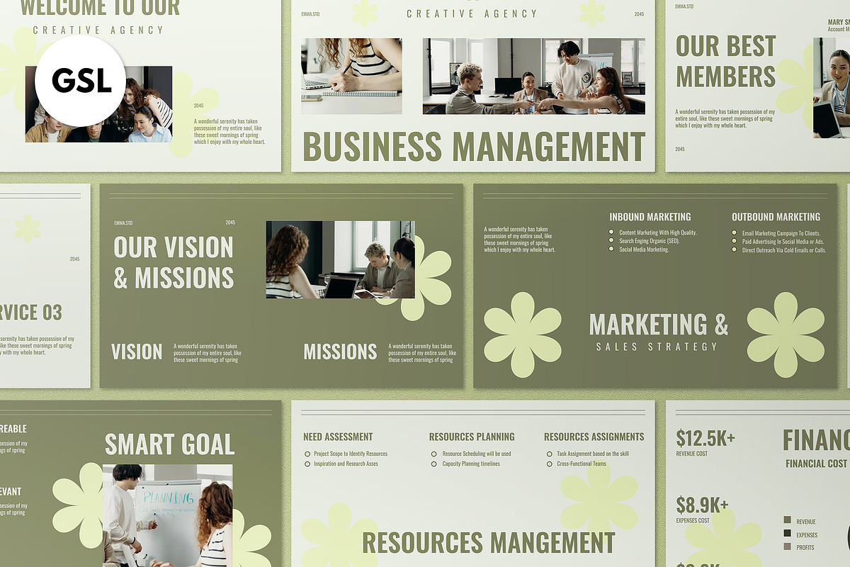 Business Management Google Slide, a Presentation Template by graphicook (Photo 1 of 4)