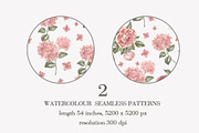 4 patterns roses and hydrangea, a Pattern Graphic by Kotkoa (Thumbnail 3 of 7)
