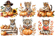 Cute Autumn Jaguar Sublimation, an Illustration by CitraGraphics (Thumbnail 4 of 6)