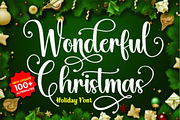 Wonderful Christmas Font, a Script Font by shopcosm (Thumbnail 1 of 4)