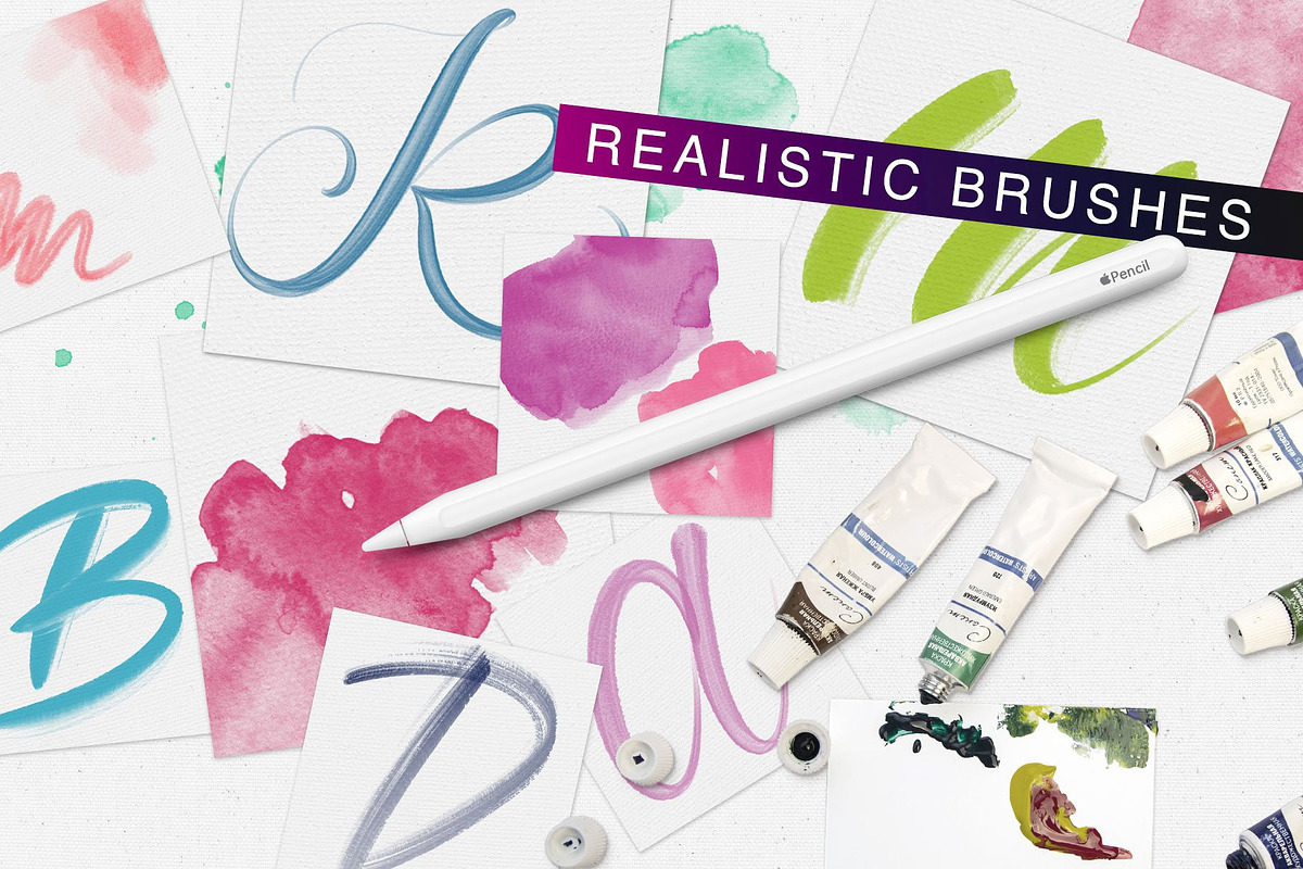 Procreate 5 Watercolor Brush Bundle, a Brush Add-On by RadekBroz (Photo 8 of 9)