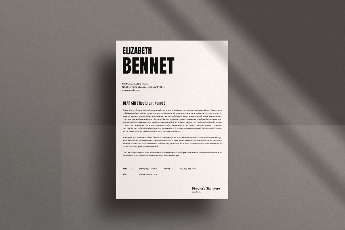 Minimalist Resume Layout, a Resume Template by Seeing-art (Photo 3 of 4)