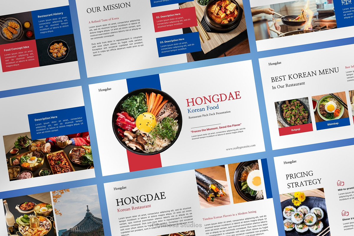 Korean Restaurant Pitch Deck Keynote