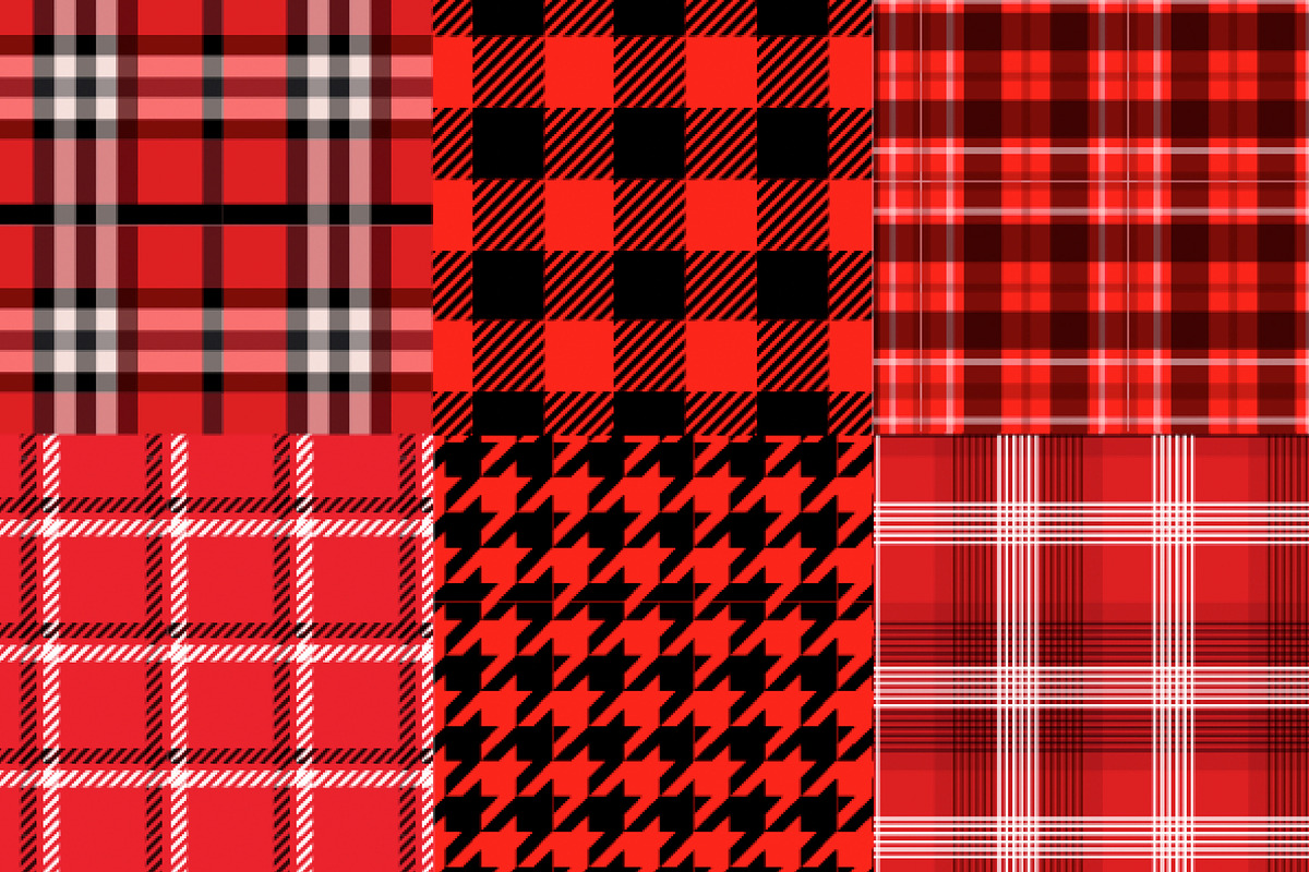 12 Vector Plaid Patterns, a Pattern Graphic by Loudoun Design Co. (Photo 2 of 3)