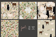 Goat seamless + clipart vector set, a Pattern Graphic by PatternsBlooming (Thumbnail 5 of 8)