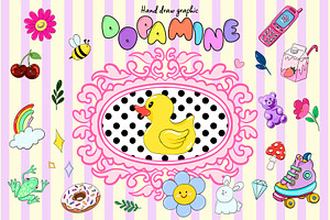 Dopamine. Hand draw graphic