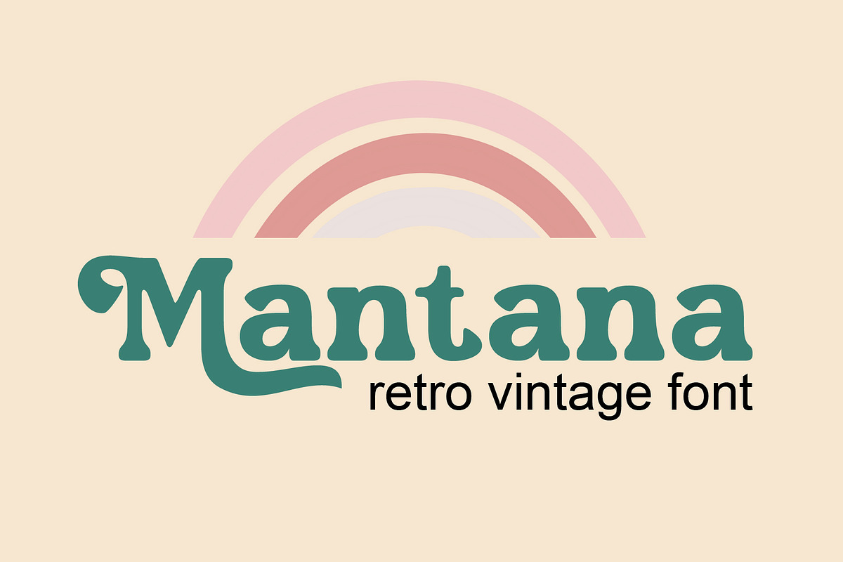 Mantana - Retro Vintage DIsplay font, a Serif Font by Anomali Creatype (Photo 1 of 10)