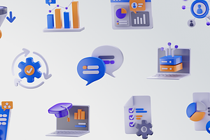 Customy - CRM 3D Icon Set